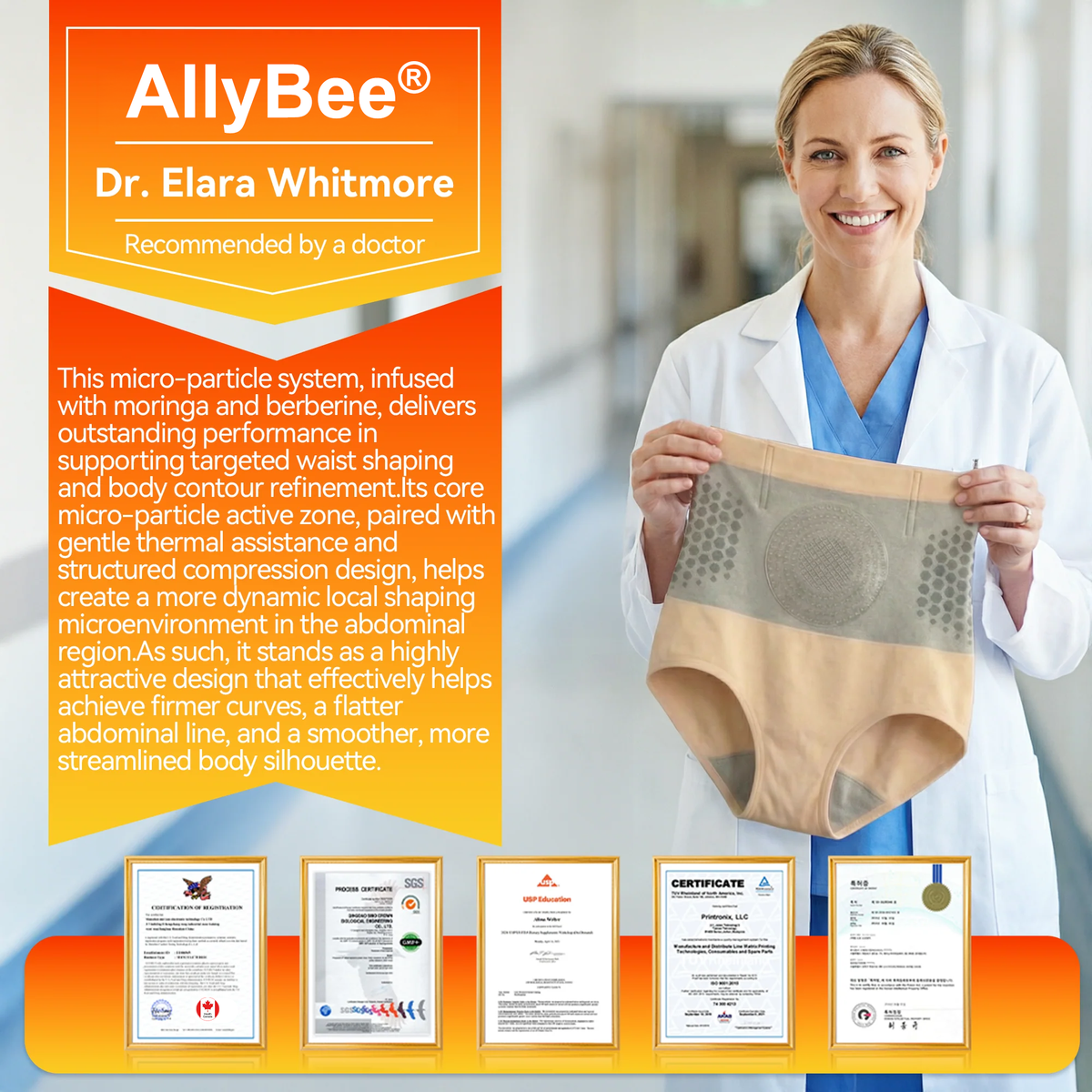 AllyBee® Moringa & Berberine 4-In-1 Micro-Particle Sculpting & Fat-Burn Shorts